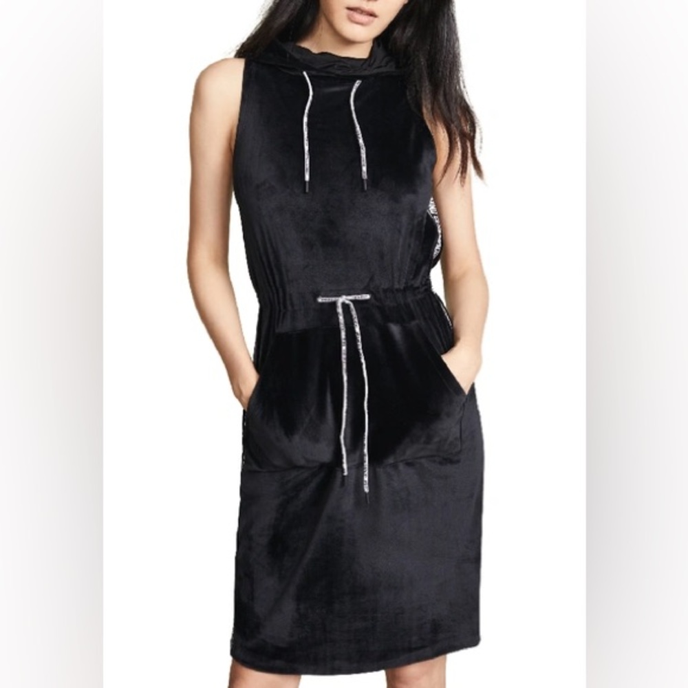 Opening Ceremony Black Velour Hoodie Dress - Size S